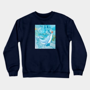 Watercolor Dolphin Crewneck Sweatshirt